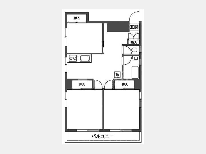 3F間取り図【長谷川ビル】