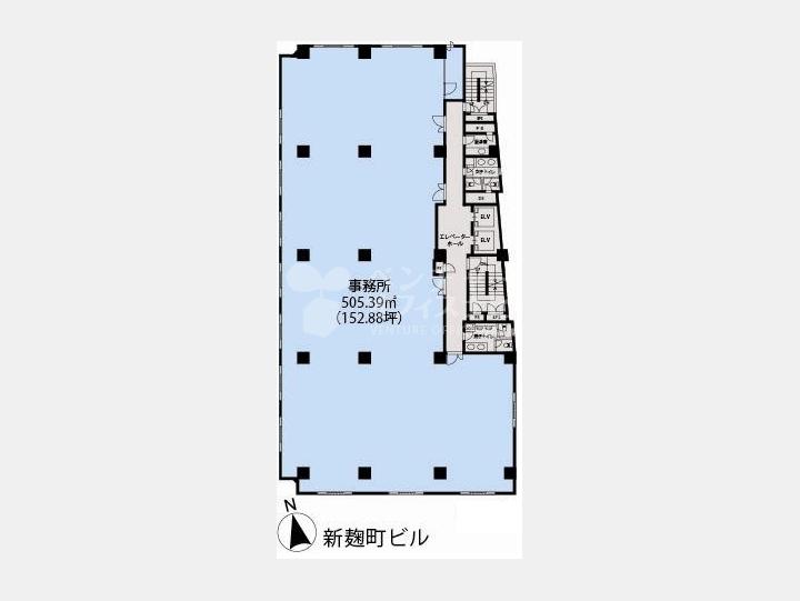 基準階間取り図【新麹町ビル】