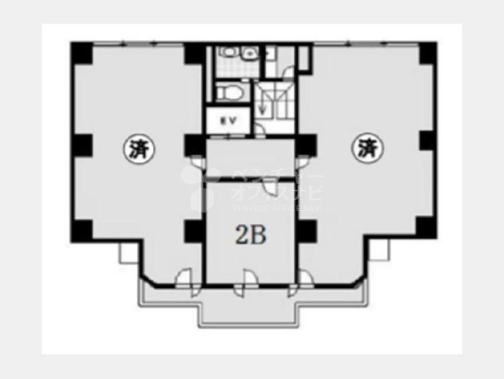 オフィス間取り【第六文成ビル　2階Ｂ】