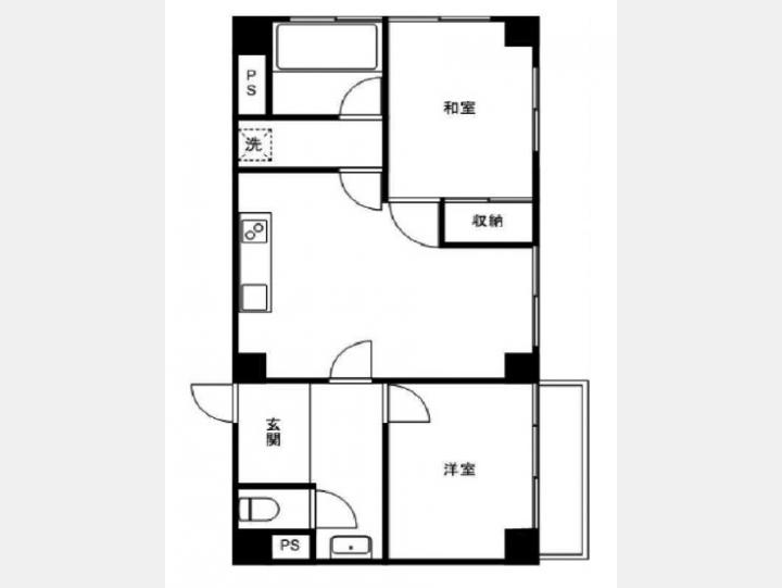 ８０３間取図【ユニオンビル工新】