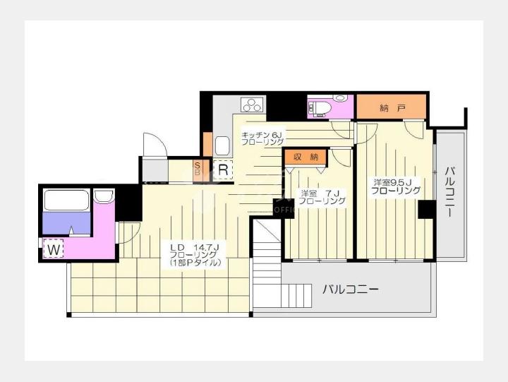 405間取り図【シェーネ白金】