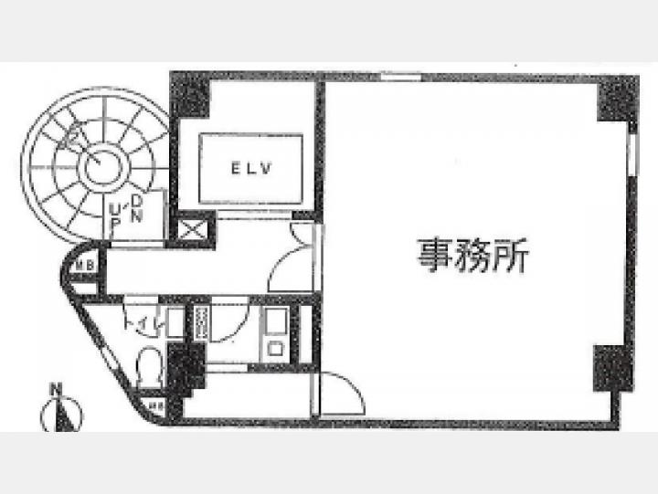 5階平面図【クレスト御苑ビル】