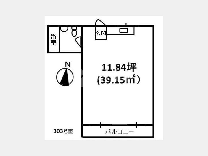303間取図　【市ヶ谷タイホービル】