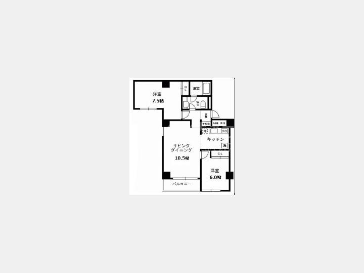 SOHOマンション間取り【パシフィックパレス赤坂 2階】