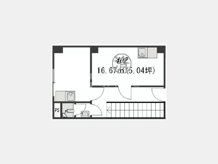 ４０３間取り図【三崎町大信ビル】