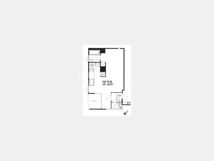 SOHOマンション間取り【ファーロ南青山　１００１号室】