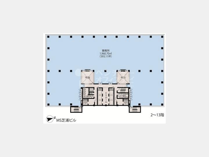 基準階間取り図【MS芝浦ビル】