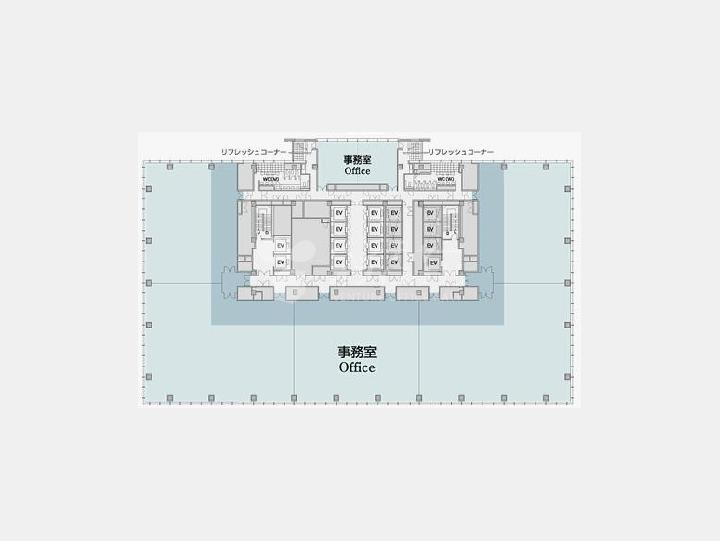基準階　間取り図　【グラントウキョウサウスタワー】　