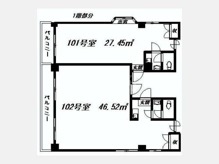 賃貸オフィス【フェリー乃木坂　101号室】