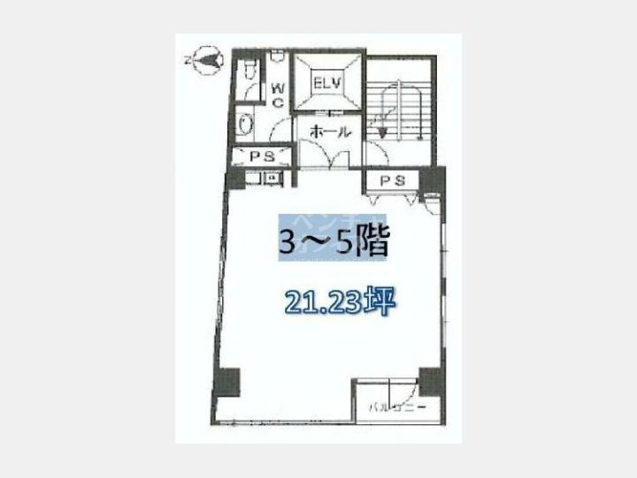 1フロア1部屋・5F【隼東幸ビル】