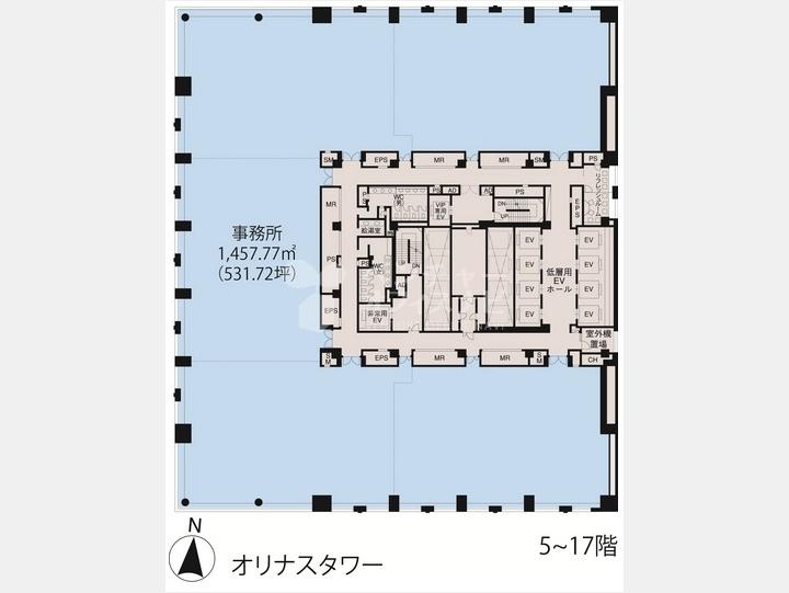 基準階間取り図【オリナスタワー】