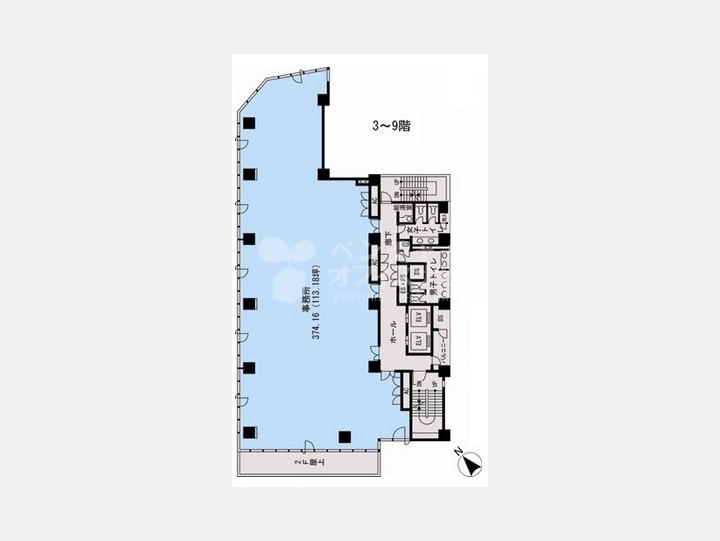 基準階間取り図【日本橋ファーストビル】