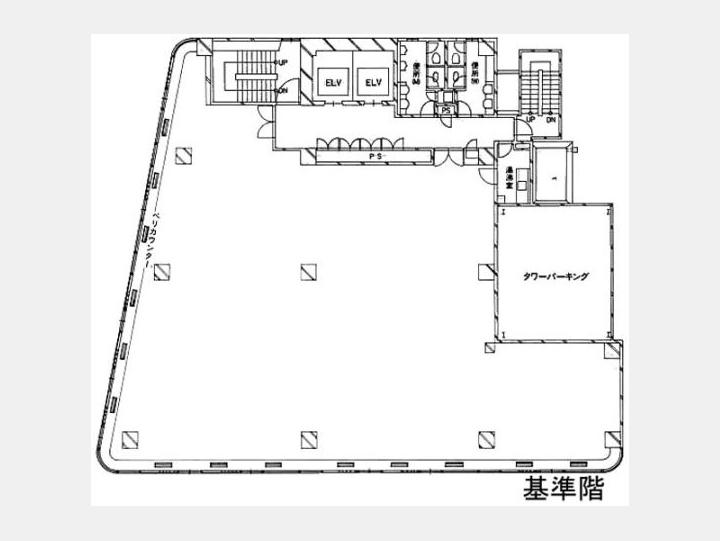 日本橋浜町セントラルビルディング　基準階　間取り図