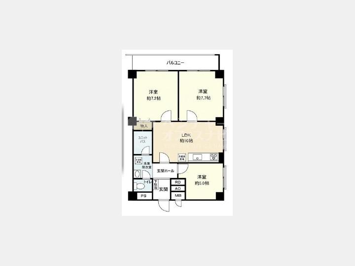 SOHOマンション間取り【南青山スカイハイツ　201号室】