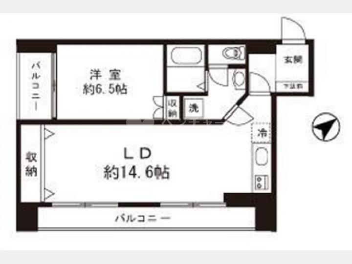 SOHOマンション間取り【麻布ハイプラザ　405号室】