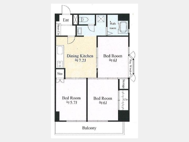 ４０２間取り図【御田八幡ビル】