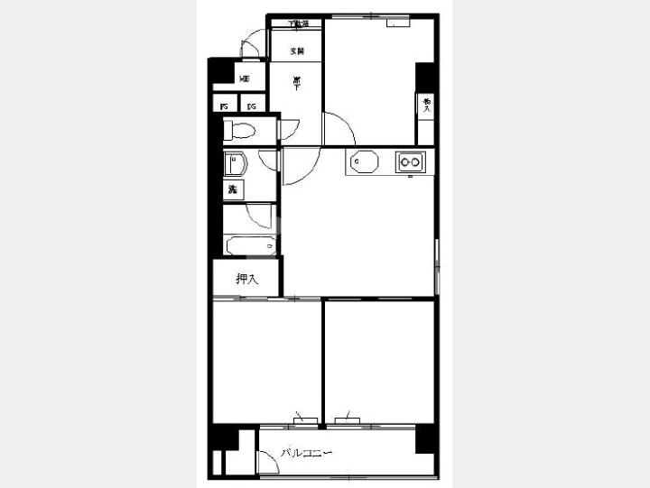 ２０５間取り図【田町グリーンハイツ】
