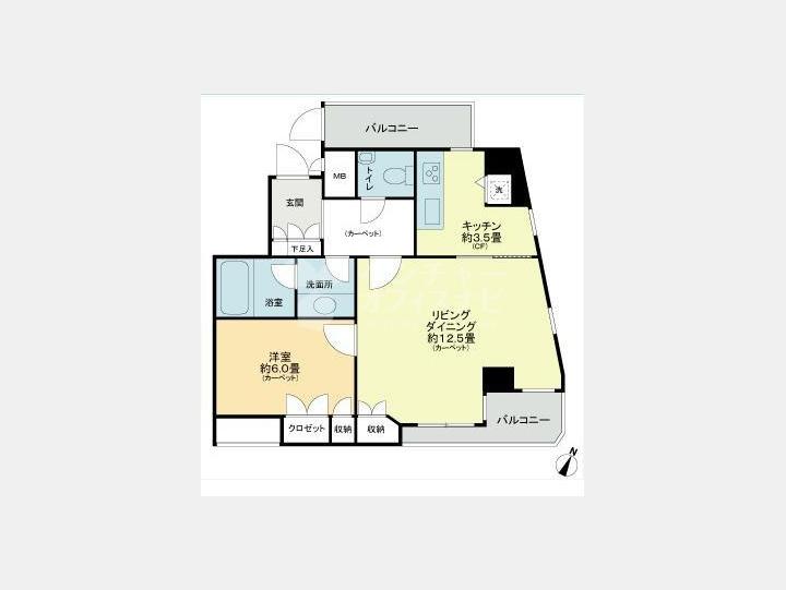 SOHOマンション間取り【リーラ乃木坂 901号室】
