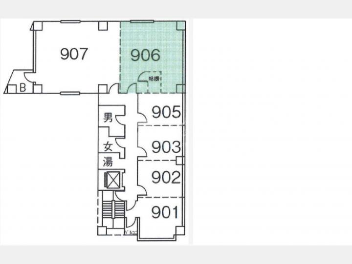906平面図【山萬ビル】