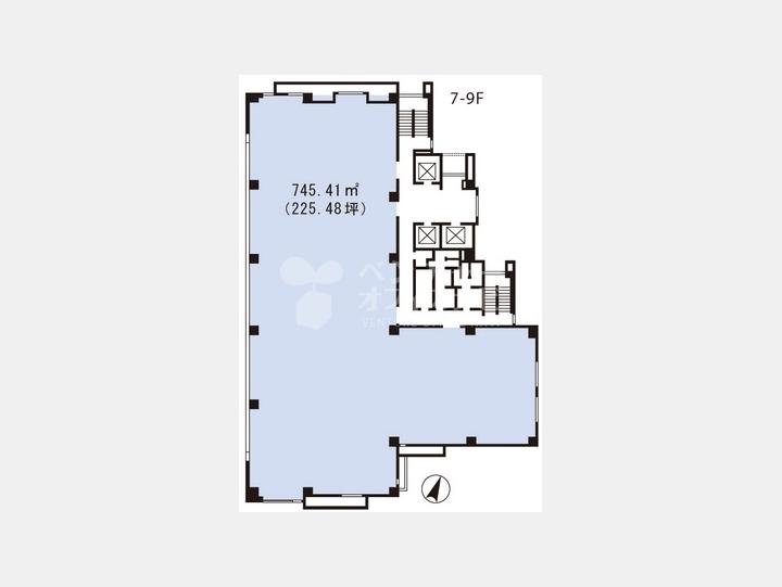 基準階間取り図　【渋谷新南口ビル】　