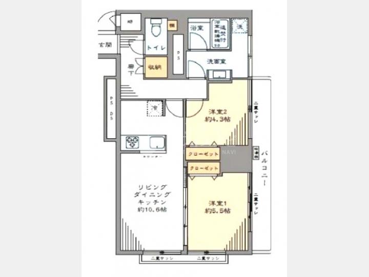 902間取り図【第18宮廷マンション】