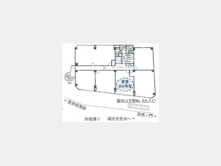 オフィス間取り【永田町法曹ビル　805号室】