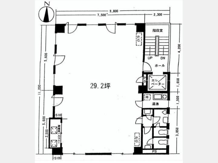 ５F間取図　【川口ビル】
