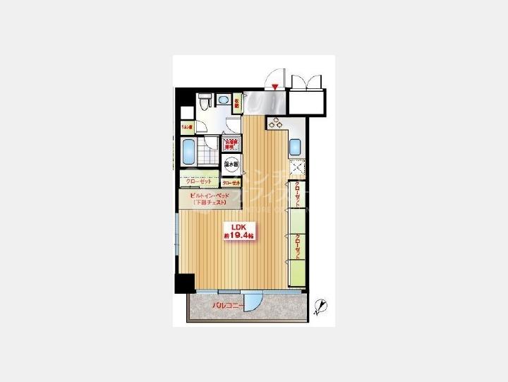 間取図　【グランドメゾン元赤坂　8階】