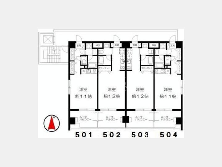 間取図 【QUAL ebisu (クオール エビス)】