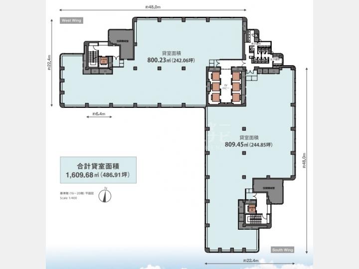 基準階間取り図【東京イースト21】