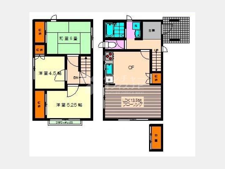 B号室　間取り図【カーサマグノリア】