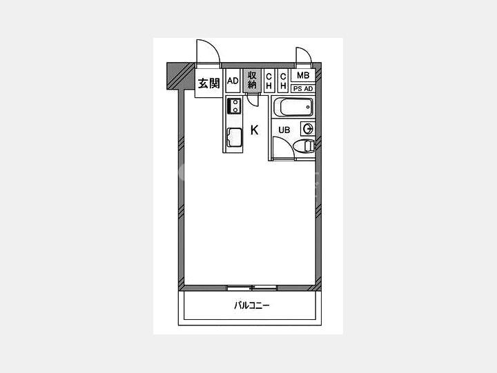 ９１０間取図　【ニュー渋谷コーポラス】