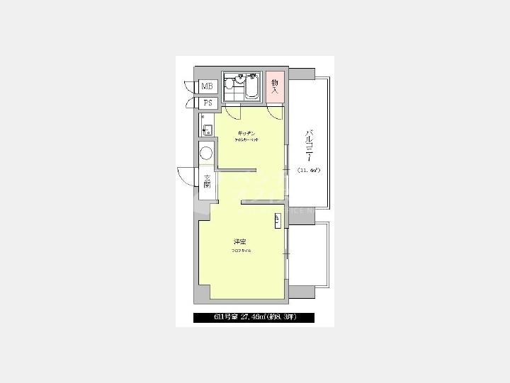 【バロール代々木】間取り図
