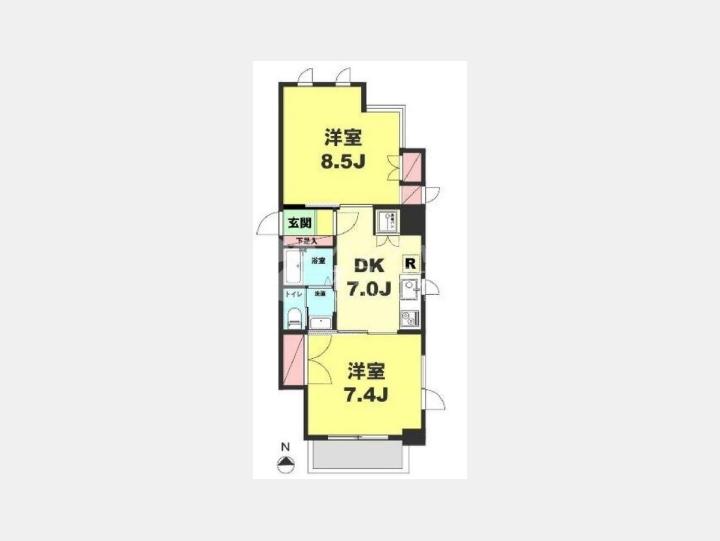 間取図【月村マンション　Ｎｏ.２５】