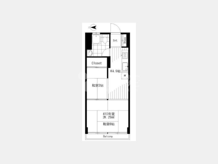 410間取り図 【中野住研コーポ】