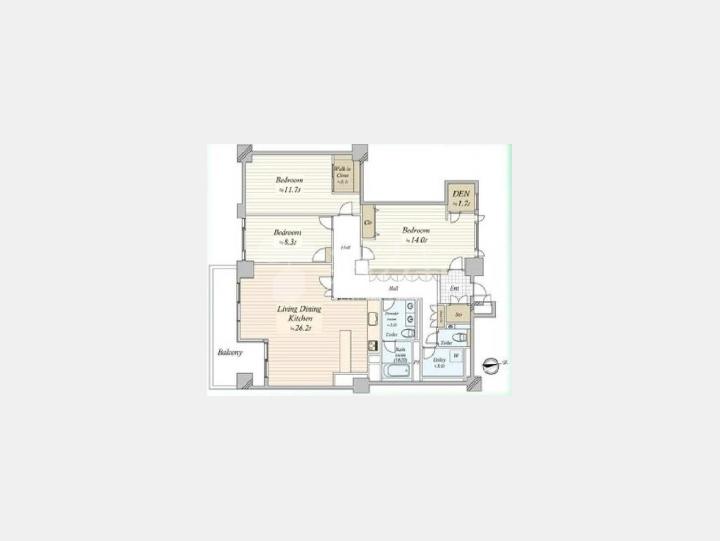 【パレロワイヤル永田町】間取り図　