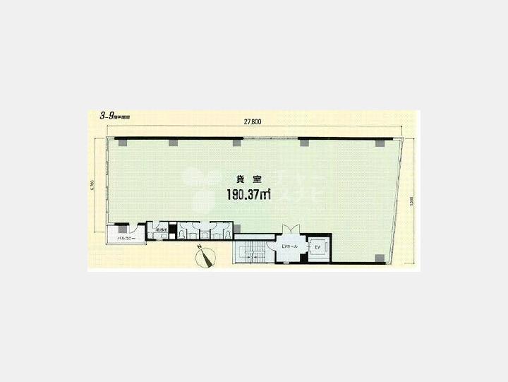基準階間取り図【駒形TCビル】