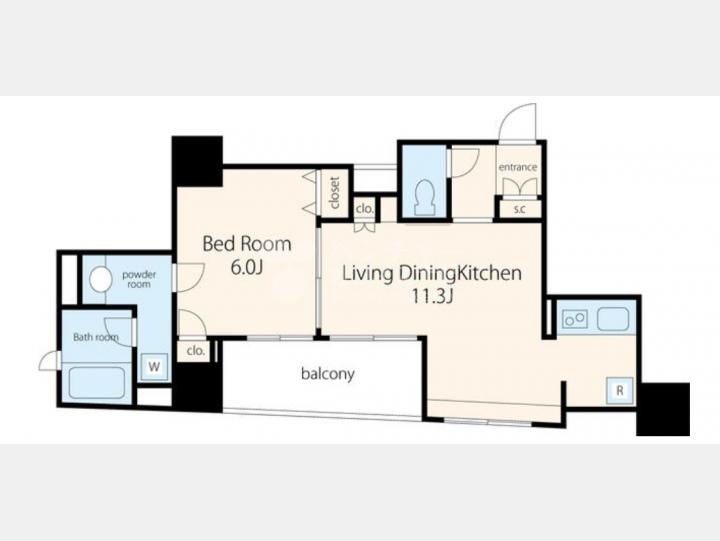 間取図　【VORT銀座residence】