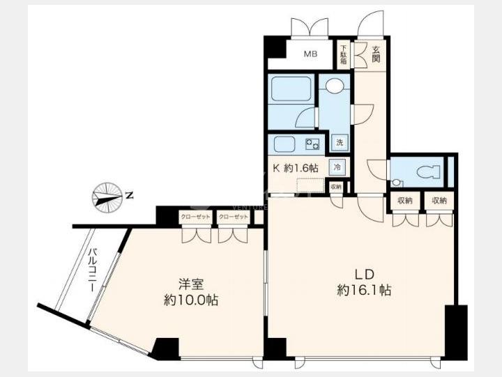 301間取り図【恵比寿デュープレックスリズ】